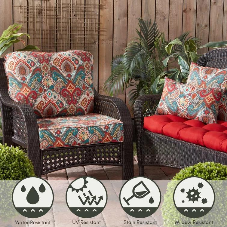 Indoor/Outdoor Reversible Throw Pillow