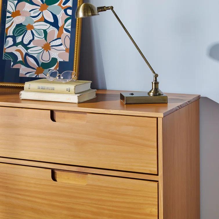 Yarber 6 Drawer Solid Wood Double Dresser