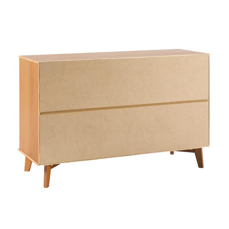 Yarber 6 Drawer Solid Wood Double Dresser