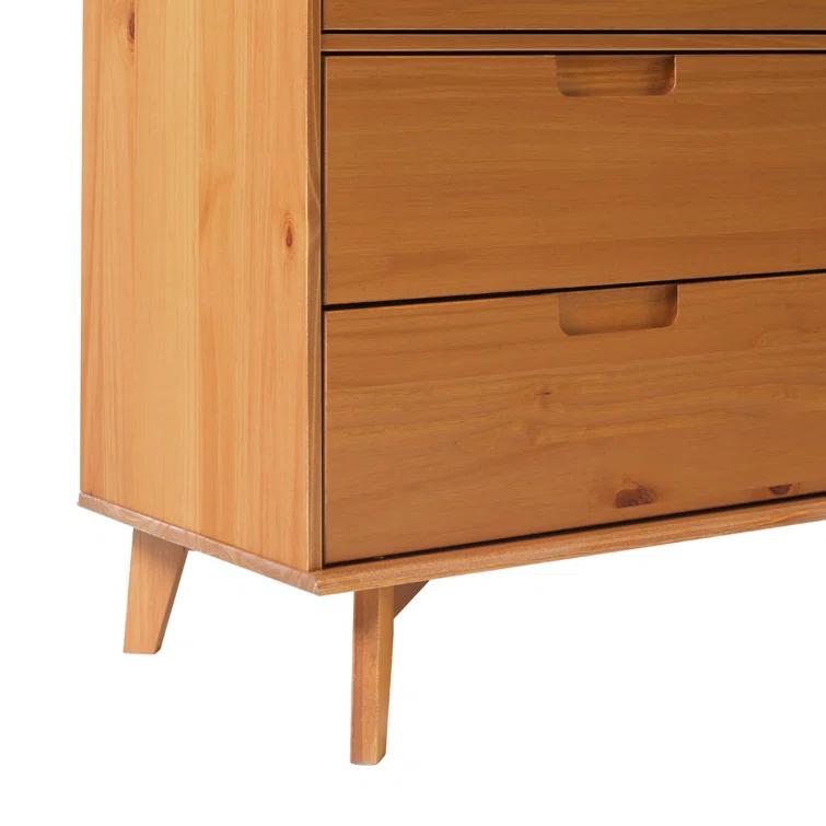 Yarber 6 Drawer Solid Wood Double Dresser