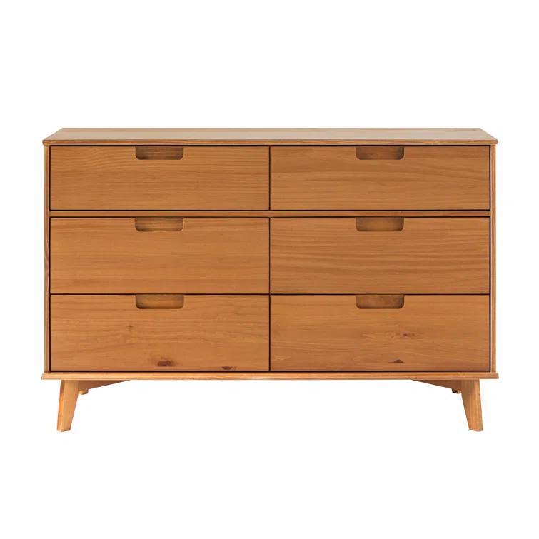 Yarber 6 Drawer Solid Wood Double Dresser