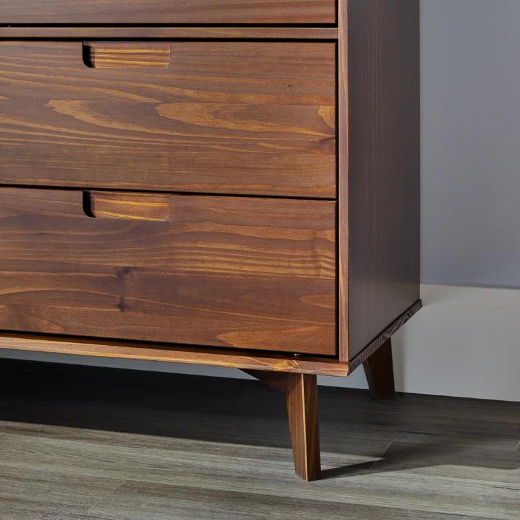 Yarber 6 Drawer Solid Wood Double Dresser