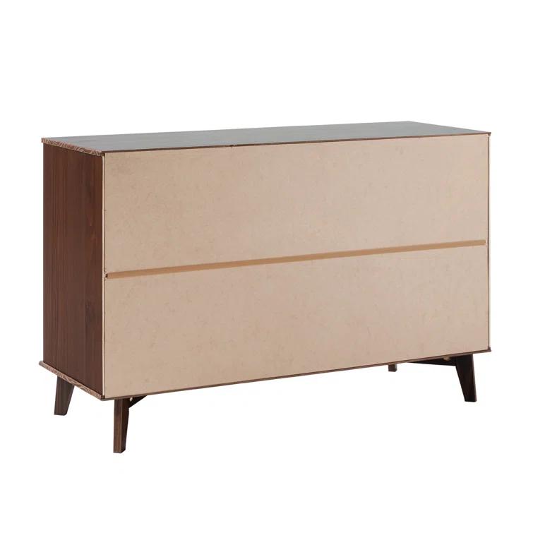 Yarber 6 Drawer Solid Wood Double Dresser