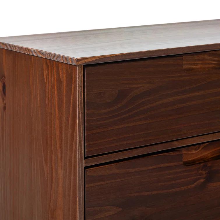 Yarber 6 Drawer Solid Wood Double Dresser