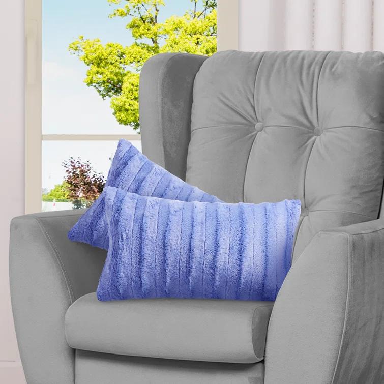 Cheer Collection Faux Fur Throw Pillow (Set of 2)