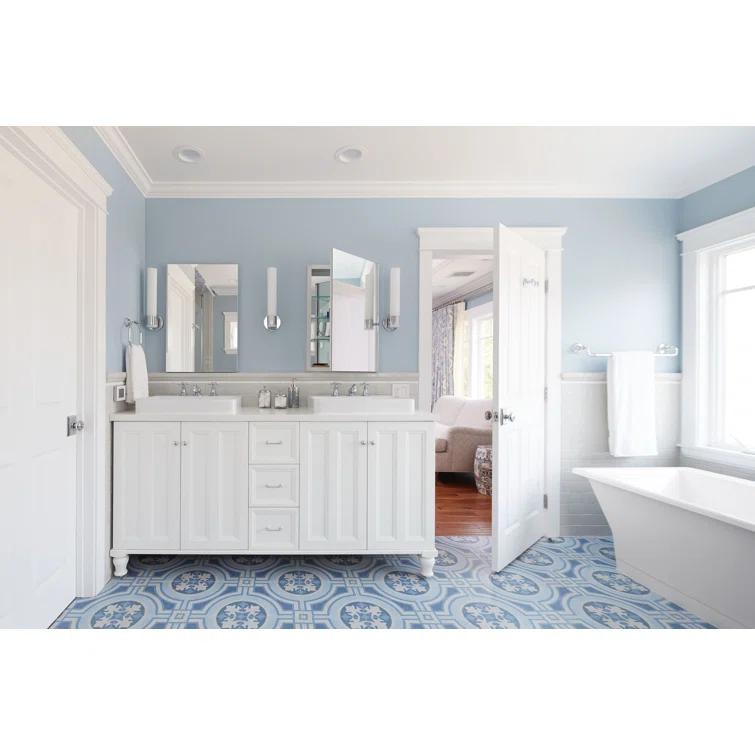 Vox® Vitreous China Rectangular Vessel Bathroom Sink with Overflow