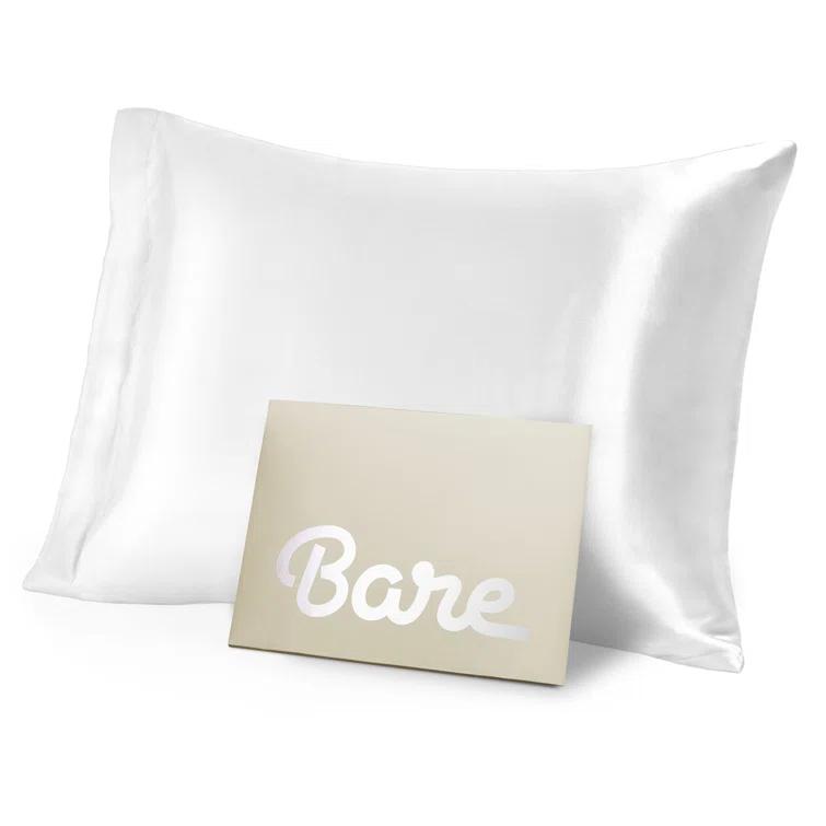 Bare Home 100% Mulberry Silk Pillowcase Zipper Closure