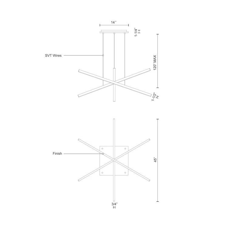 Vega 3 - Light LED Kitchen Island Pendant