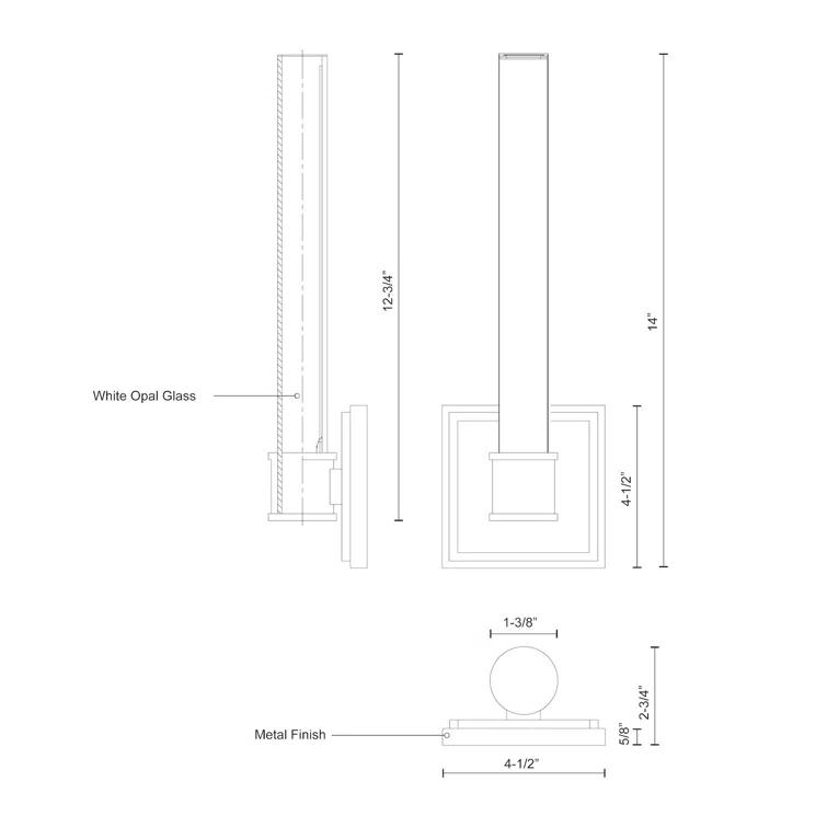 Kuzco Lighting Rona Aluminum LED Wallchiere
