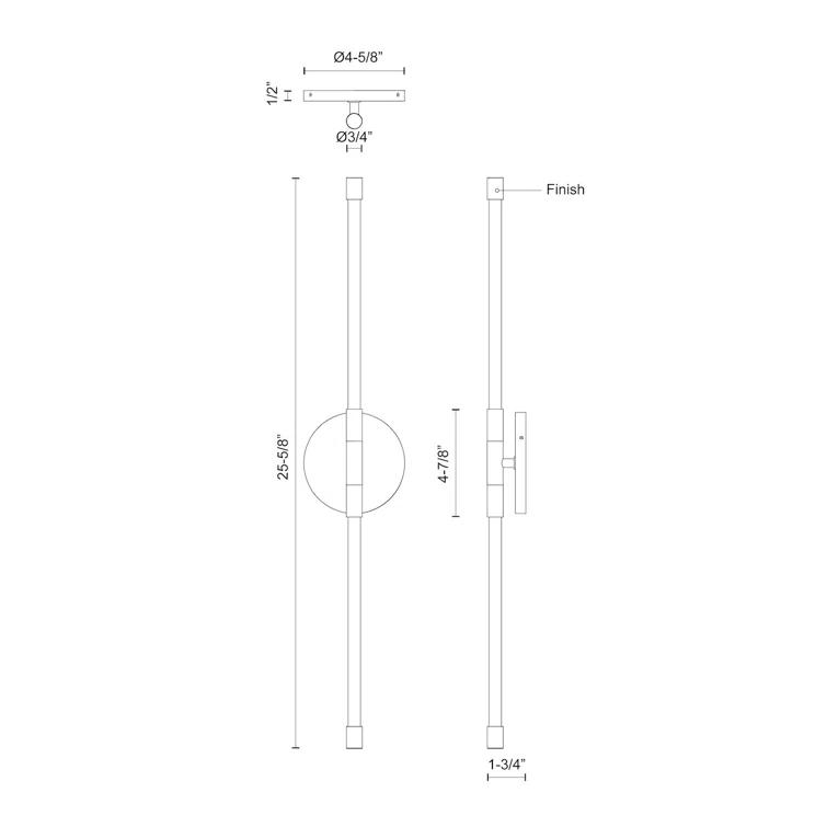 Motif Aluminum LED Armed Sconce