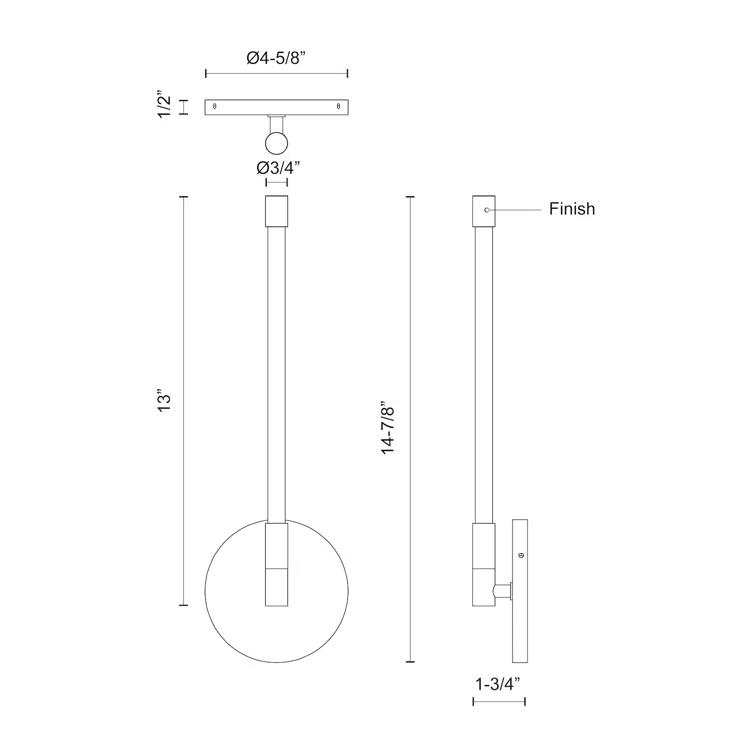Kuzco Lighting Motif Dimmable LED Bath Sconce