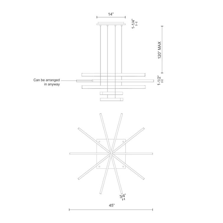 Vega 5 - Light LED Kitchen Island Pendant