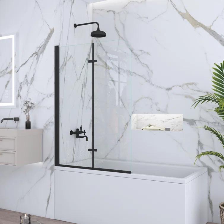 Jraty 39'' - W x 55'' H Door Frameless Tub Door with