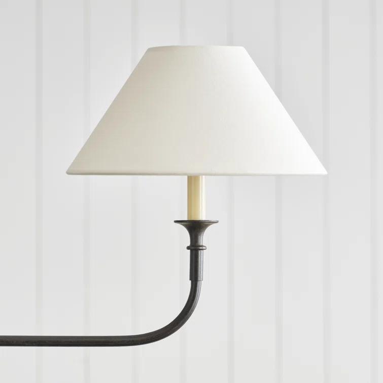 Aged Iron and Ebonized Oak 62" Crystal LED Pendant Light