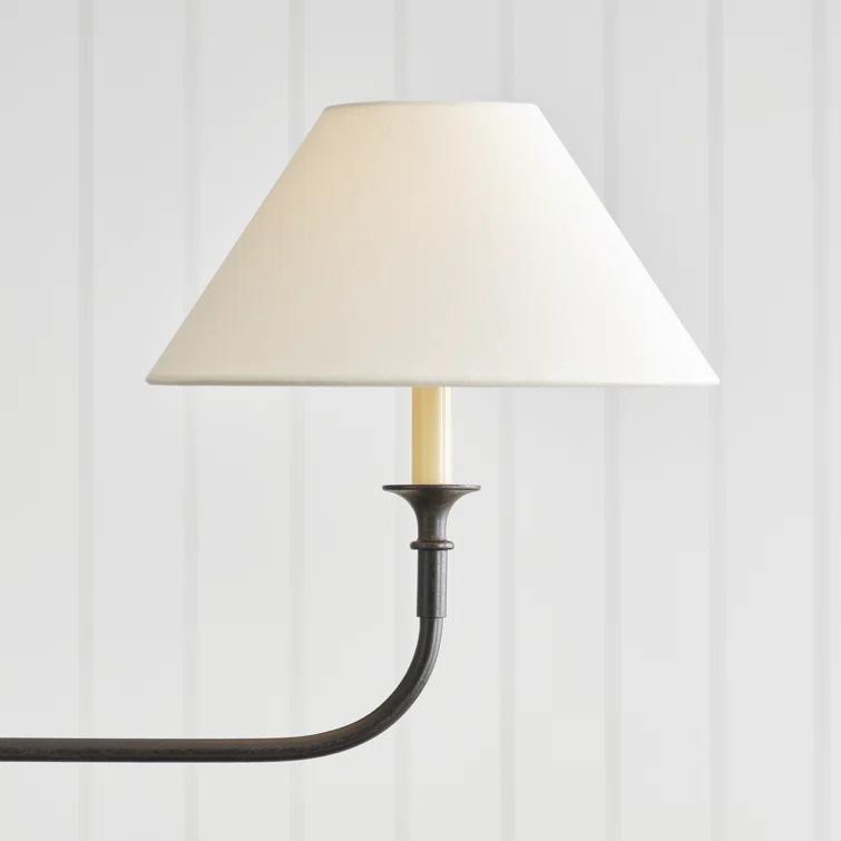 Aged Iron and Ebonized Oak 62" Crystal LED Pendant Light
