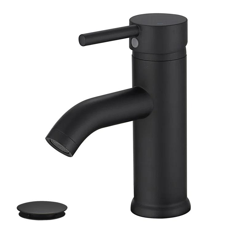 Single Hole Faucet Single-handle Bathroom Faucet with Drain Assembly