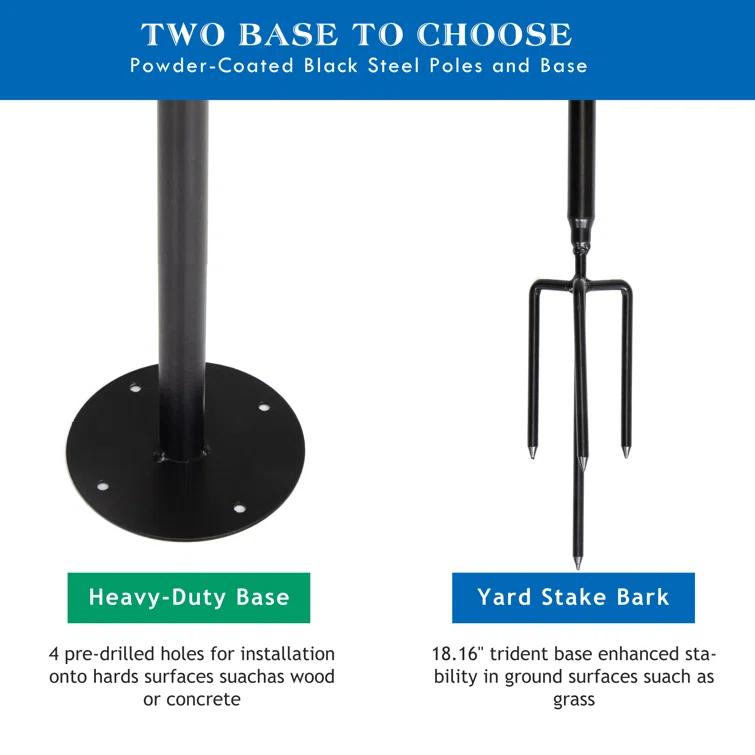 9FT Light string poles, 6 Pack Metal Poles with Remote control and solar panel, Ox Horn for Deck, Outdoor/Indoor Decor