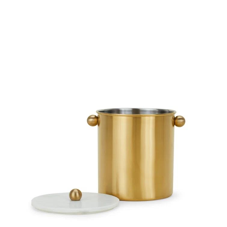 Hawkins New York Simple Brass Ice Bucket