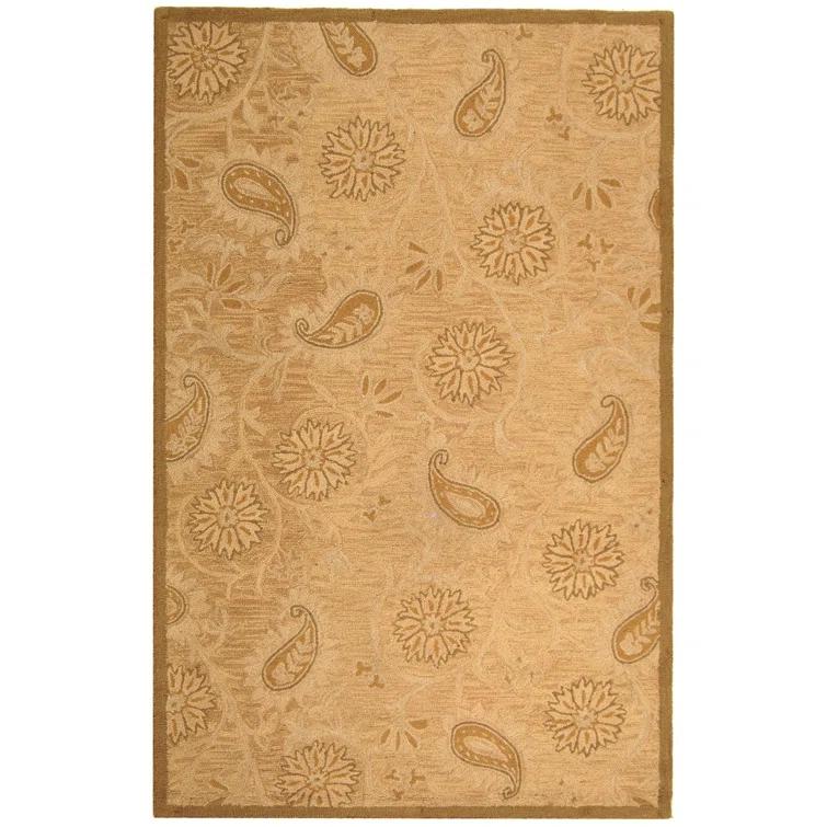 Berkley Hand Hooked Thick Wool Pile Paisley Rug
