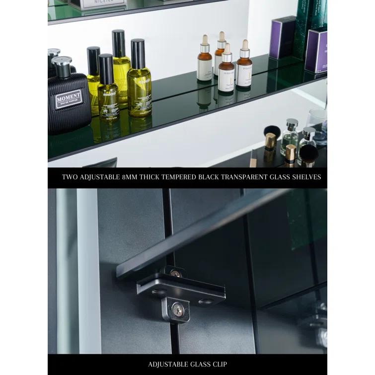 Ancerre Designs Pagani LED Mirror Medicine Cabinet With Defogger, Dimmer, Magnifier & USB Outlet