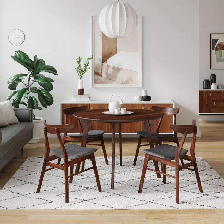 Hartford Dining Chair in Warm Gray/Walnut