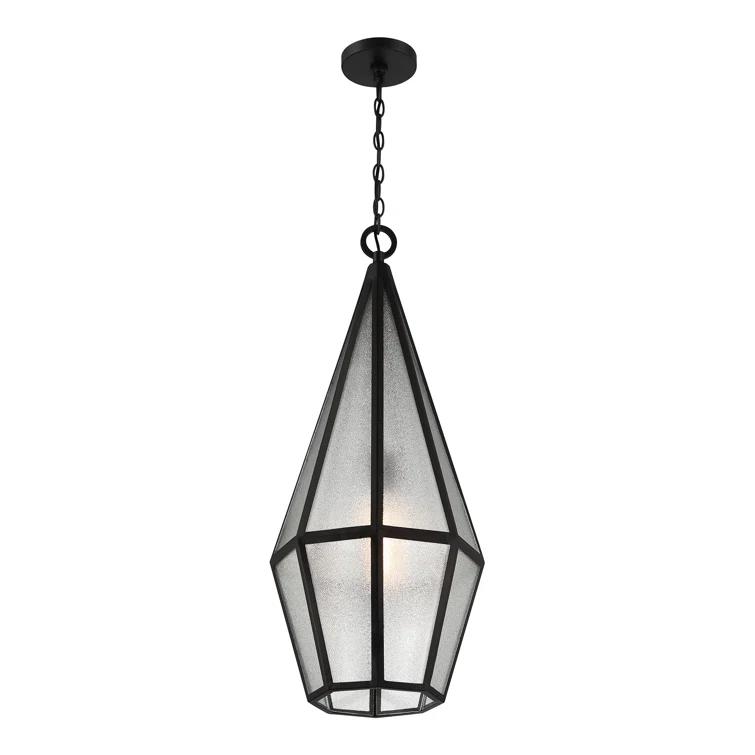 Savoy House Peninsula 1-Light Outdoor Hanging Lantern in Matte Black