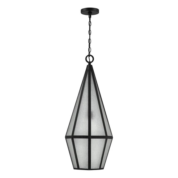 Savoy House Peninsula 1-Light Outdoor Hanging Lantern in Matte Black