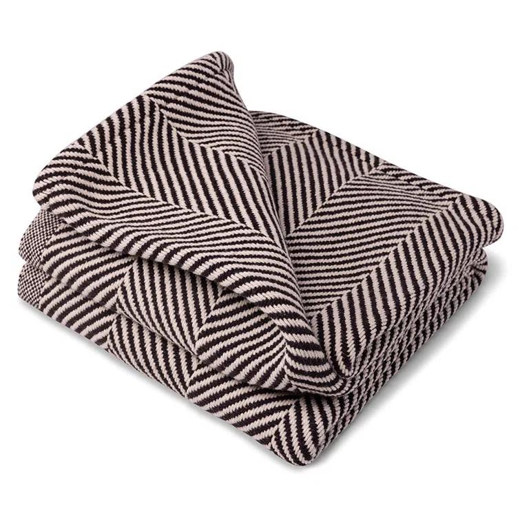 Faribault Mill Coastal Monhegan Cotton Throw Without Fringe
