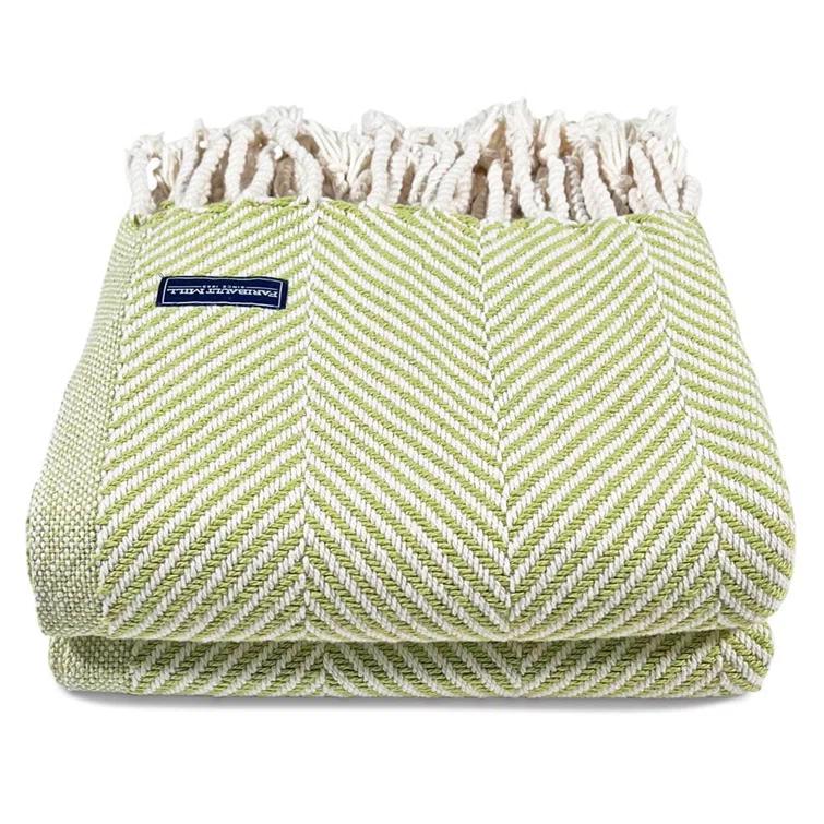 Faribault Mill Monhegan Cotton Throw With Fringe | Perigold