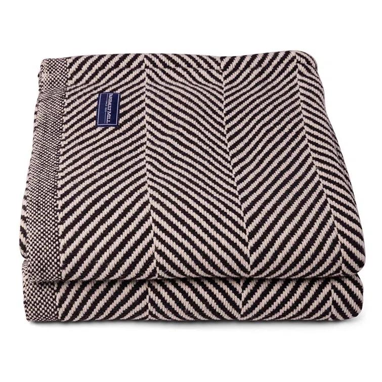 Faribault Mill Coastal Monhegan Cotton Throw Without Fringe