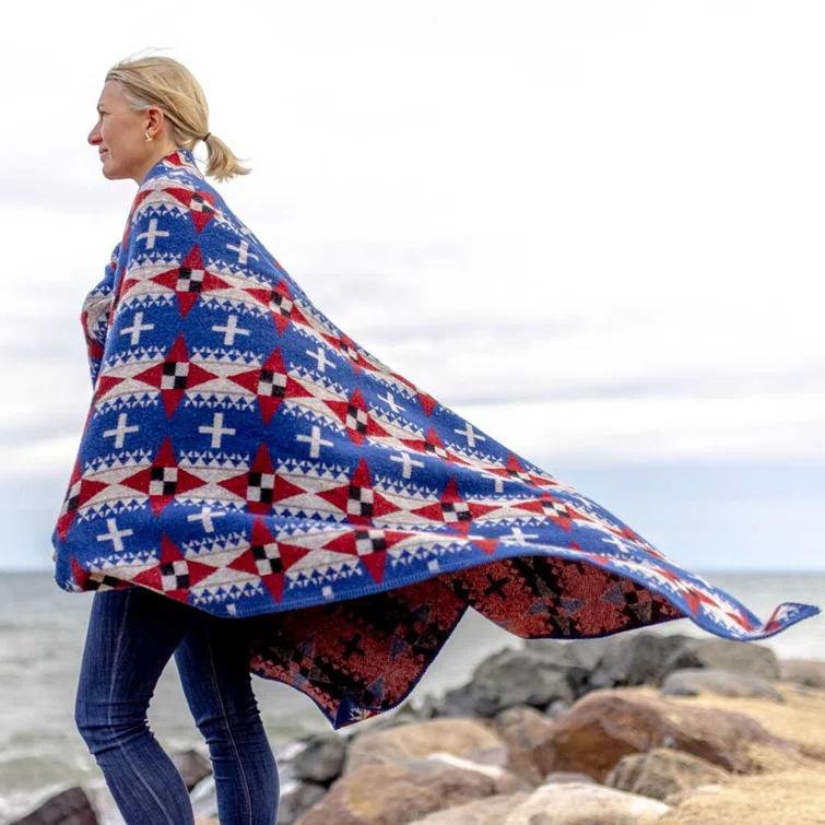 Faribault Mill Dyani White Hawk "Guided" Wool Throw