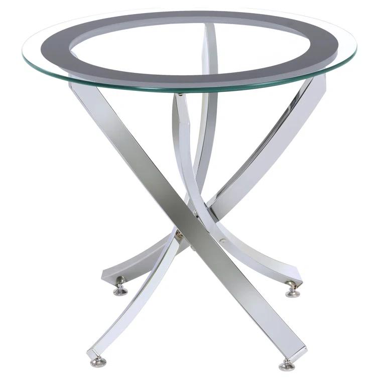 Brooke Glass Top End Table