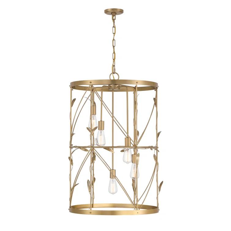 Lexington 5-Light Pendant in Burnished Brass