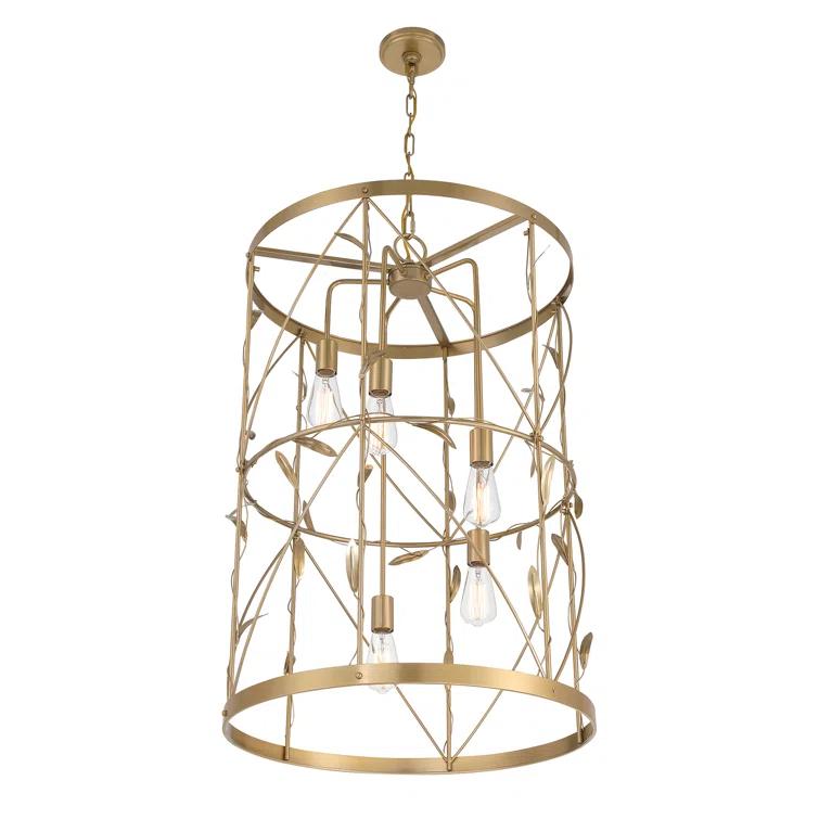 Lexington 5-Light Pendant in Burnished Brass