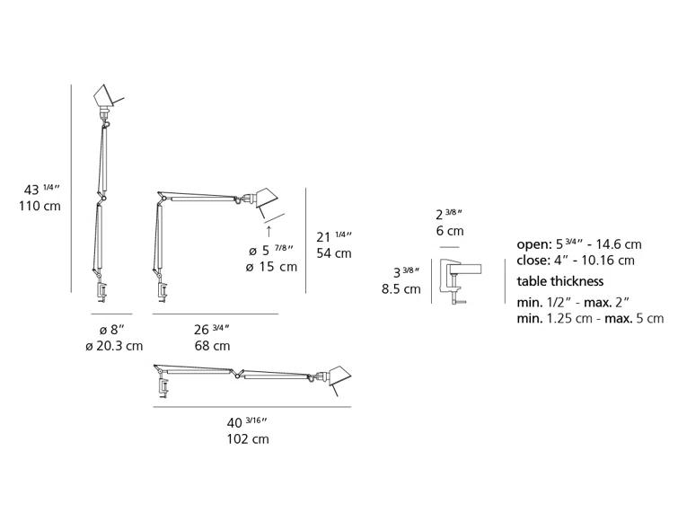 Tolomeo Micro Table Lamp with Base
