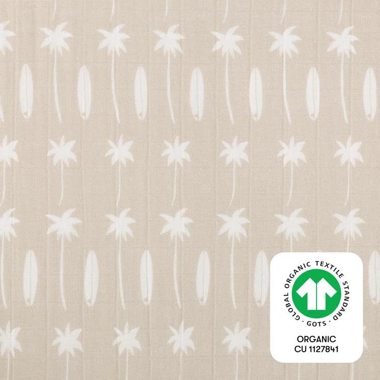 Beach Bum Quilted Muslin Changing Pad Cover