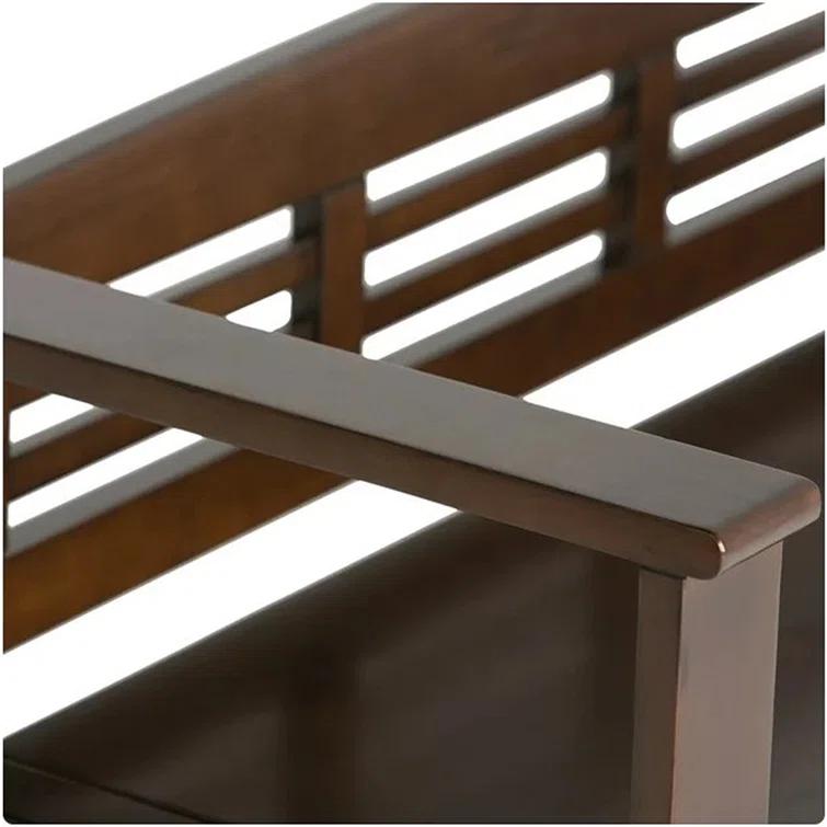 Simpli Home Adams 48"W Solid Wood Contemporary Entryway Storage Bench with Lift-Top Lid and Dual Compartments & Reviews | Wayfair