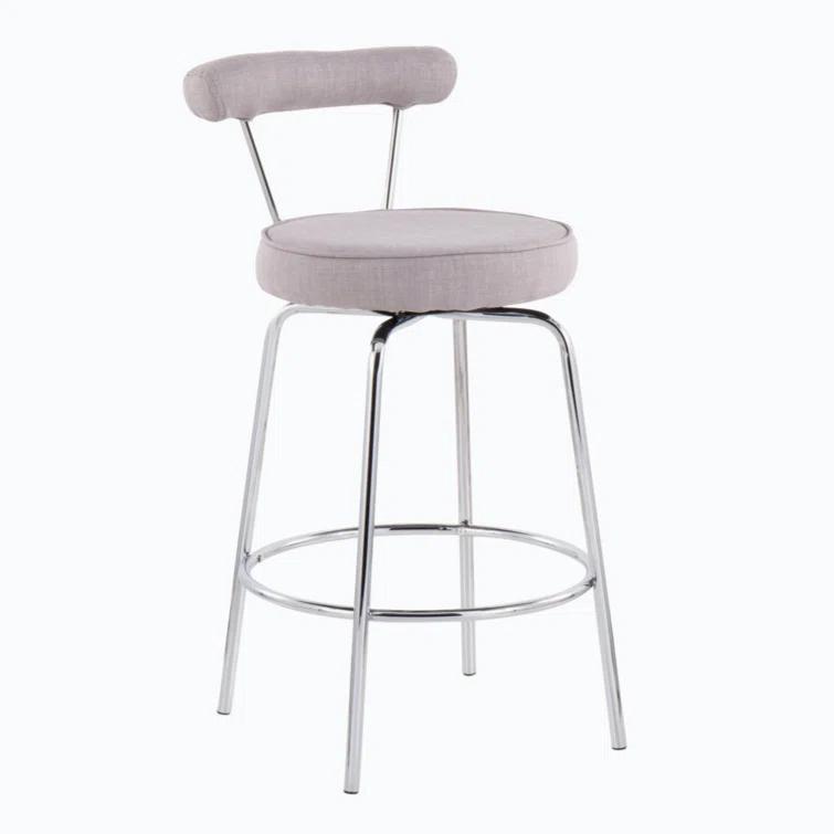 Wenty Upholstered Counter Extra Tall Stool with Metal Frame (Set of 2)