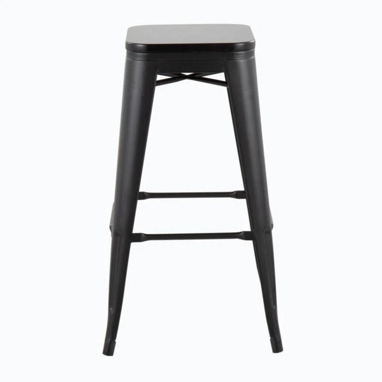 Contemporary Barstool In Steel And Wood By Lumisource - Set Of 2 (Set of 2)