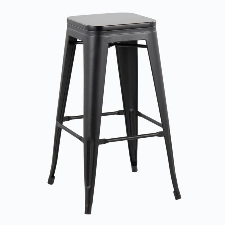Contemporary Barstool In Steel And Wood By Lumisource - Set Of 2 (Set of 2)