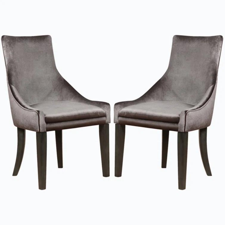 Wenty 38'' H Wood+Fabric Upholstered Side Chair (Set of 2)