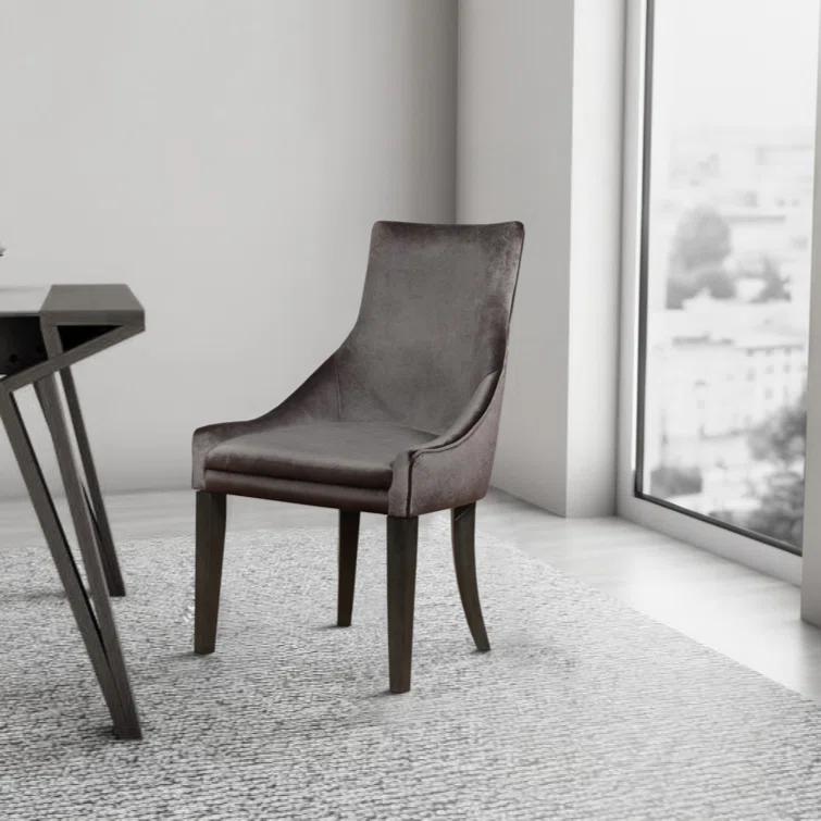 Wenty 38'' H Wood+Fabric Upholstered Side Chair (Set of 2)
