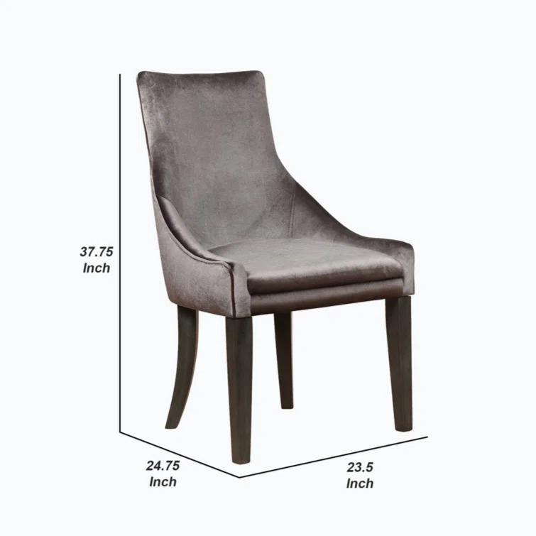 Wenty 38'' H Wood+Fabric Upholstered Side Chair (Set of 2)
