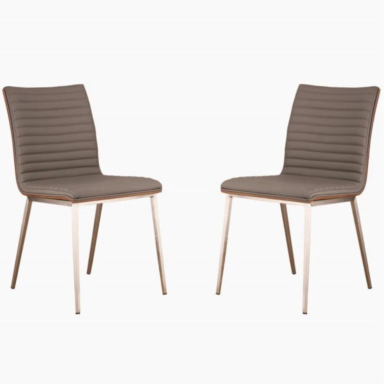 Wenty Wood+Metal Upholstered Side Chair (Set of 2)