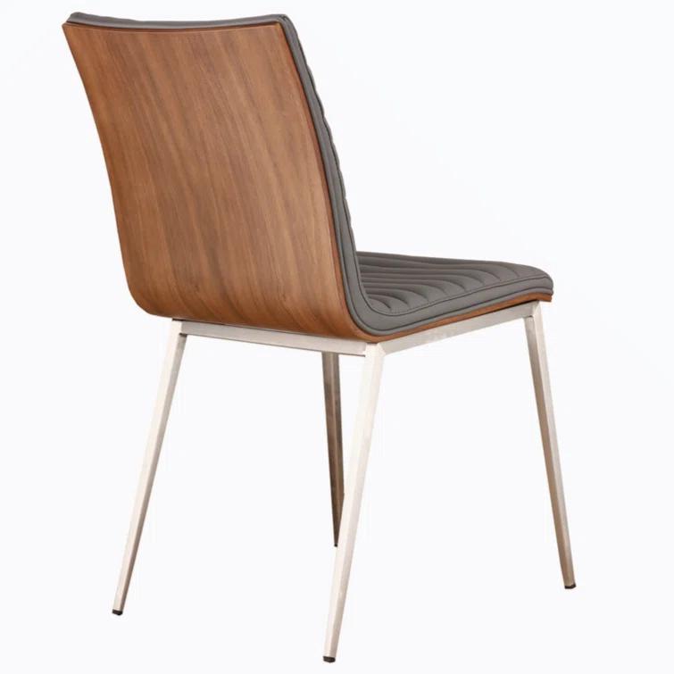 Wenty Wood+Metal Upholstered Side Chair (Set of 2)