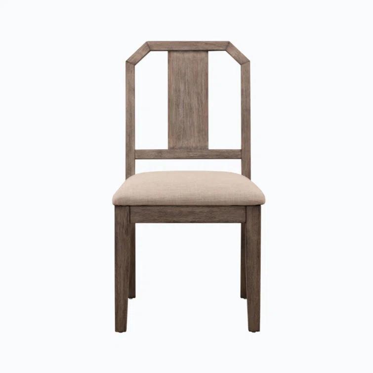 Wenty Wood+Fabric Upholstered Side Chair (Set of 2)