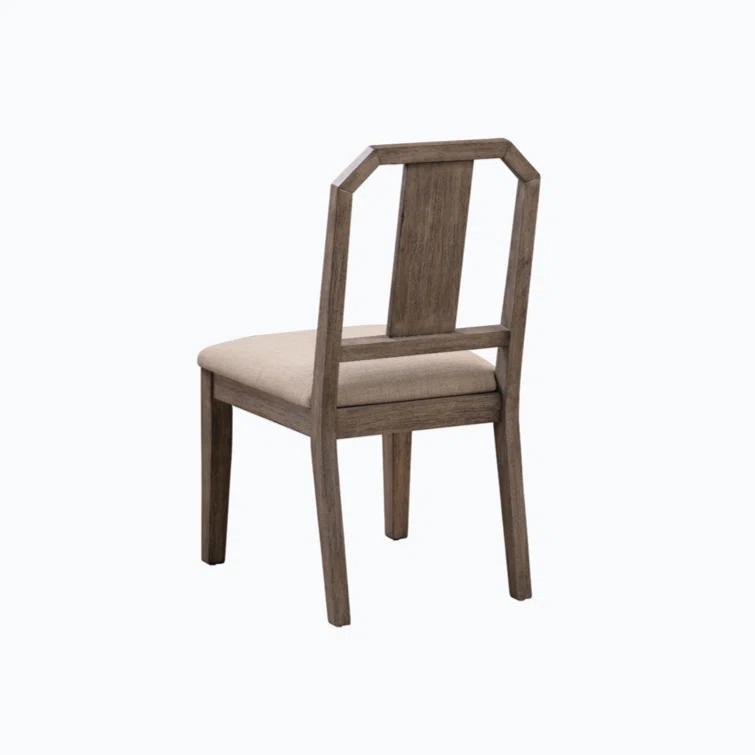 Wenty Wood+Fabric Upholstered Side Chair (Set of 2)