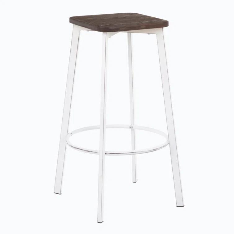 Wenty Clara Upholstered Counter Stool with Metal Frame (Set of 2)