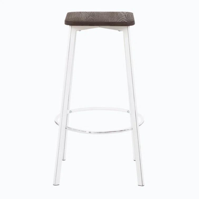 Wenty Clara Upholstered Counter Stool with Metal Frame (Set of 2)