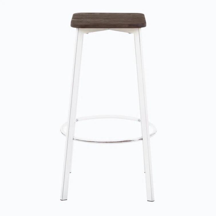 Wenty Clara Upholstered Counter Stool with Metal Frame (Set of 2)
